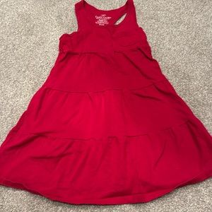 Faded Glory Girls Red Cover-up Dress Sz 7/8